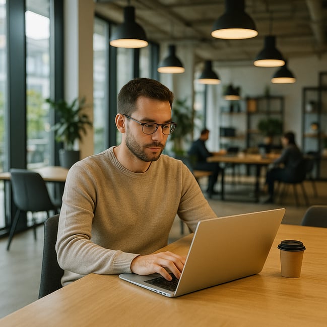 Un professionnel indépendant travaillant sur son o